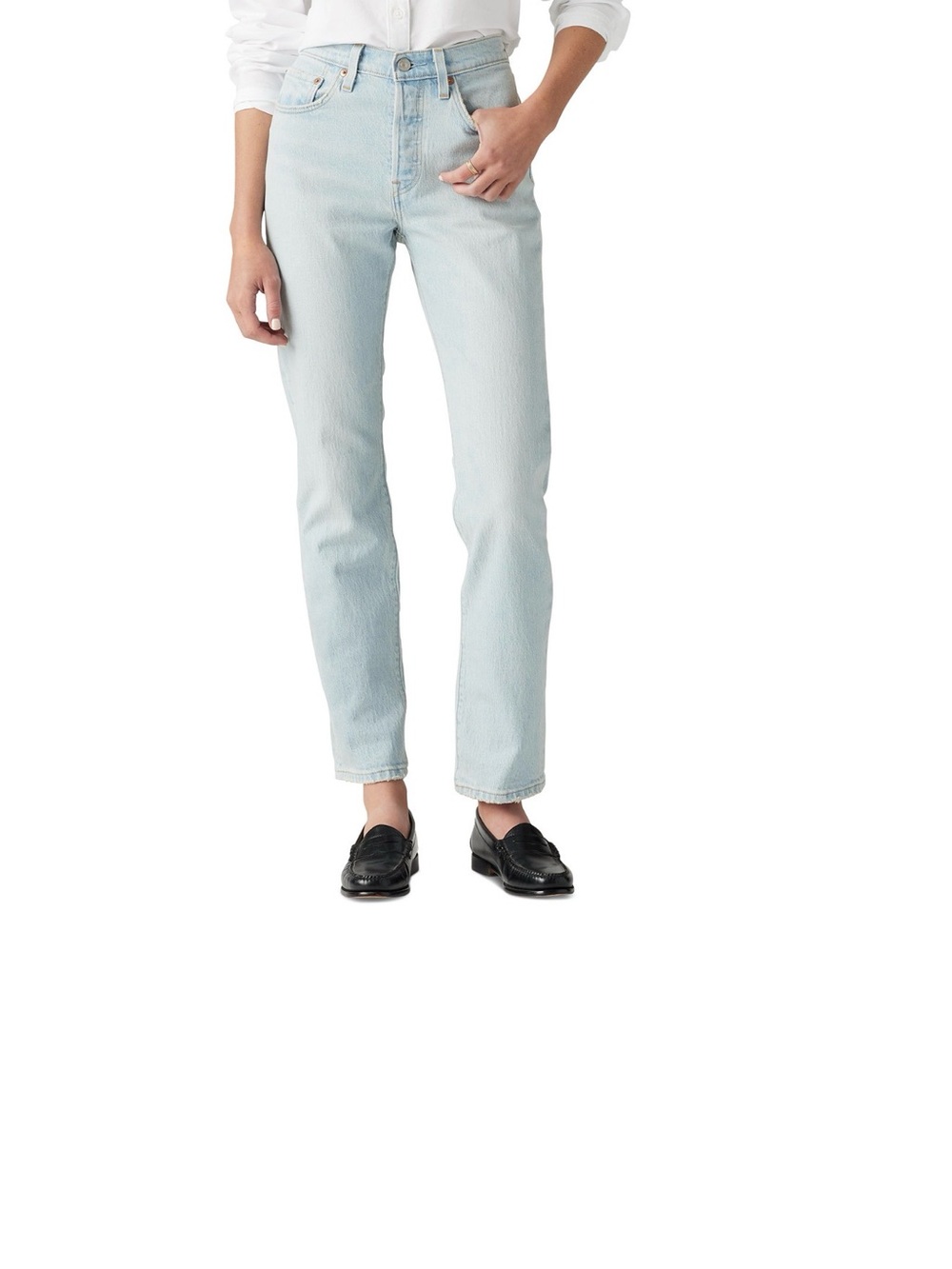 Levi's Light Blue High-Rise Straight Jeans - Women's
